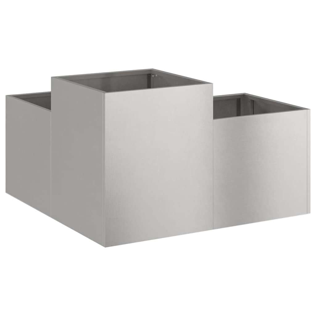 Hageblomsterpotte sølv 100 x 100 x 48 cm Rustfritt stål