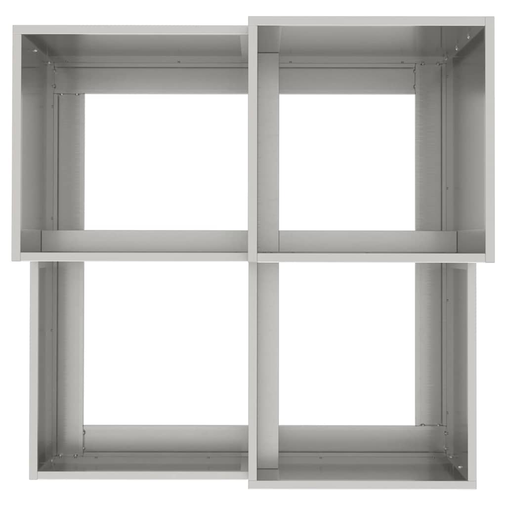 Hageblomsterpotte sølv 100 x 100 x 60 cm Rustfritt stål