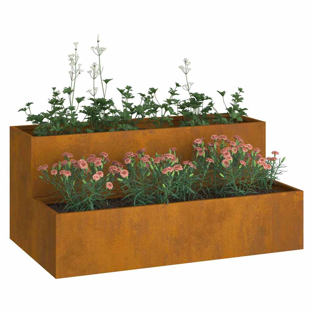 Hageblomsterpotte Rusten 100 x 60 x 45 cm Cortenstål