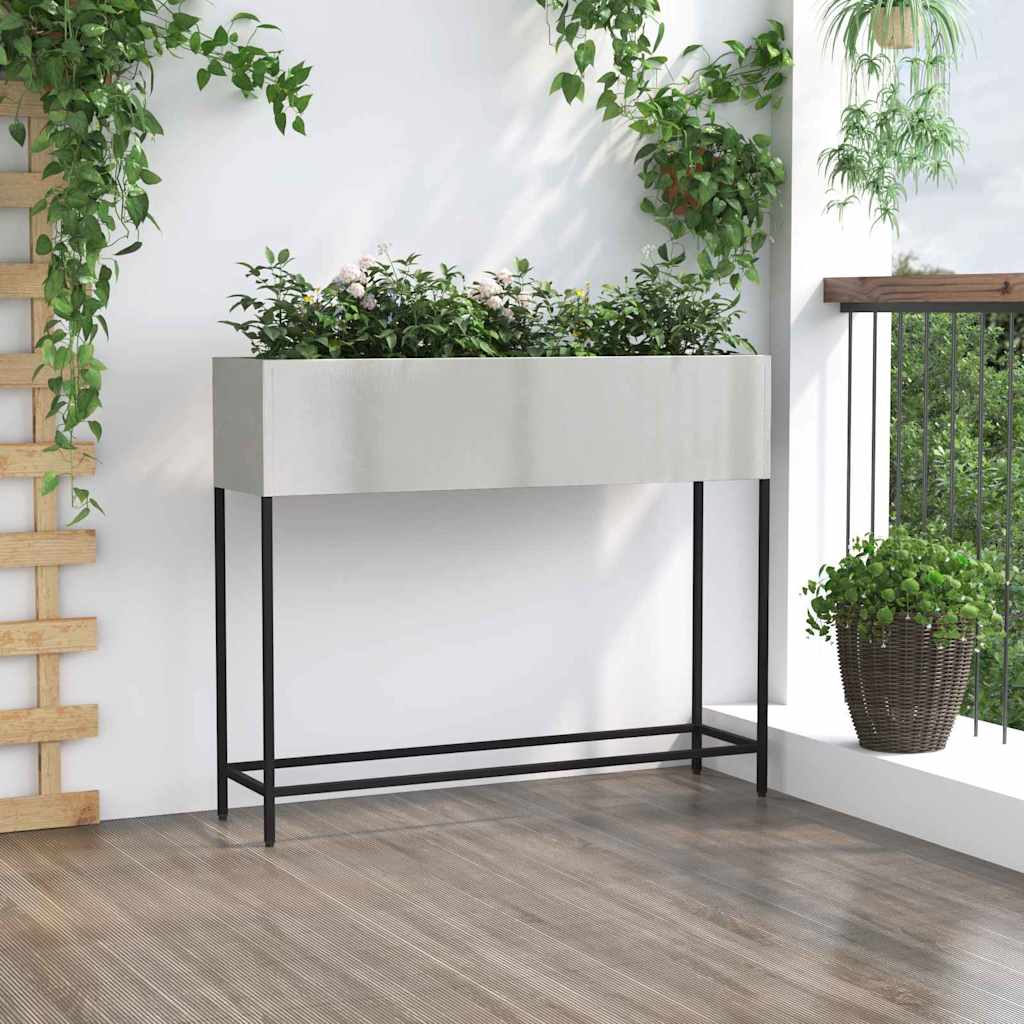 Hevet Hageplante sølv 100 x 26 x 82 cm Rustfritt stål