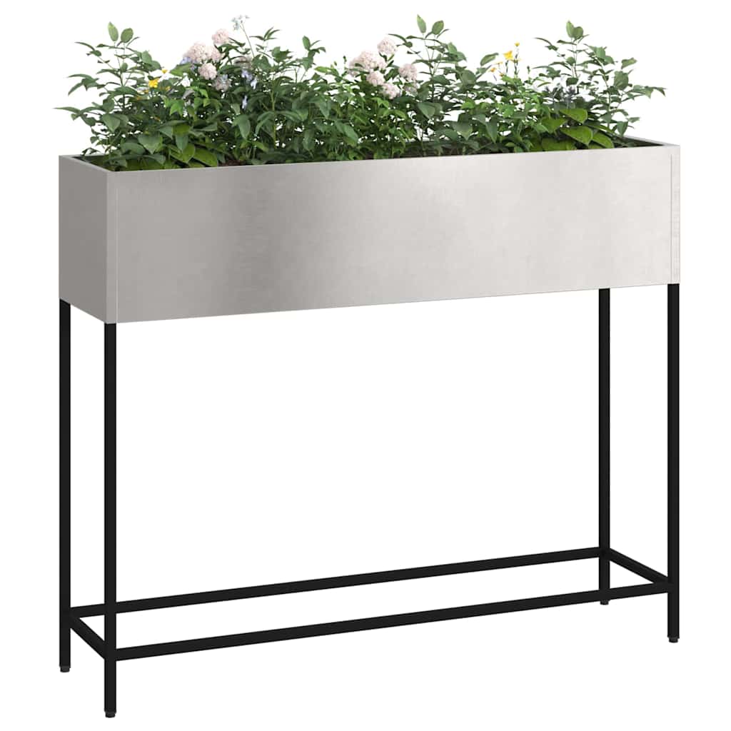Hevet Hageplante sølv 100 x 26 x 82 cm Rustfritt stål