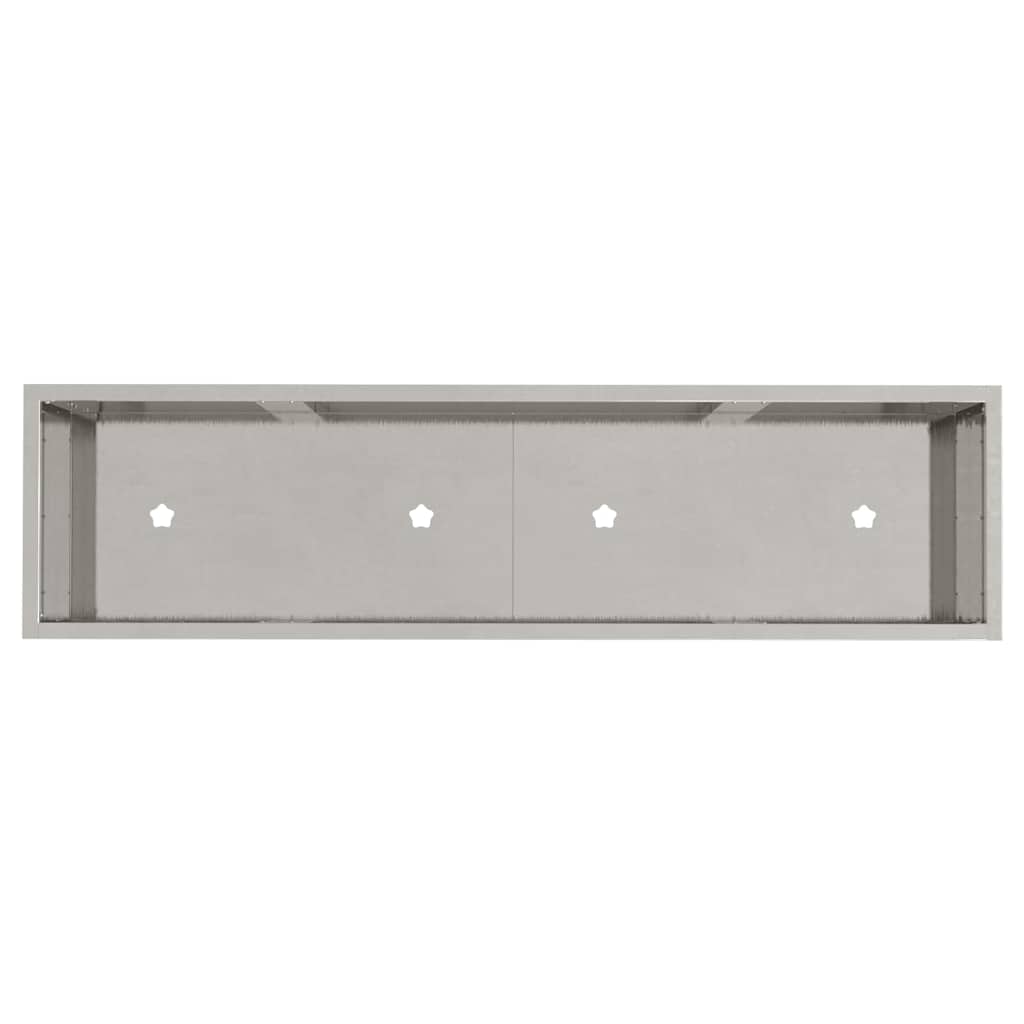 Hevet Hageplante sølv 100 x 26 x 82 cm Rustfritt stål
