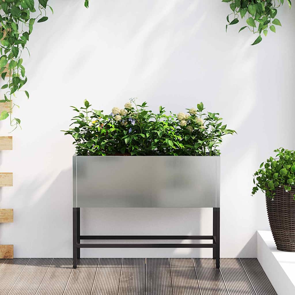 Hevet Hageplante sølv 60 x 26 x 45 cm Galvanisert Stål