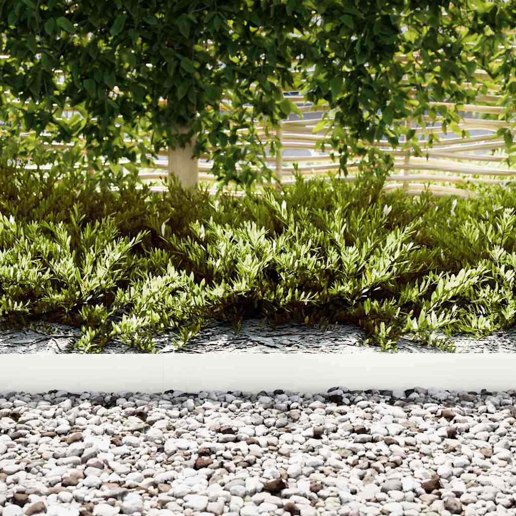 Gjerdekant 10 pcs Hvit 100 x 0.05 x 20 cm Kaldvalset stål