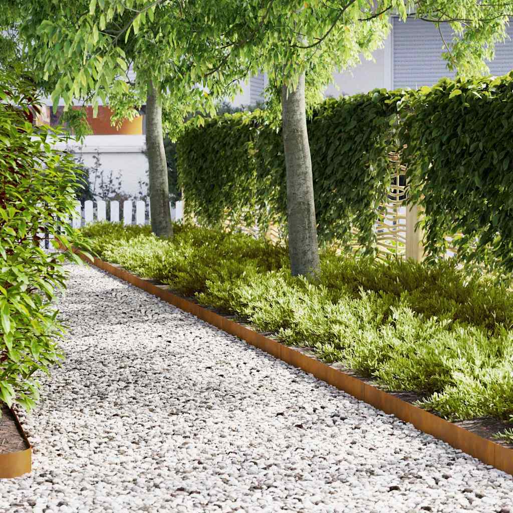 Gjerdekant 10 pcs 100 x 0,05 x 15 cm Cortenstål Rusten