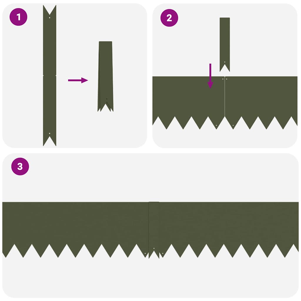 Gjerdekant 30 pcs Olivengrønn 100 x 0.05 x 20 cm