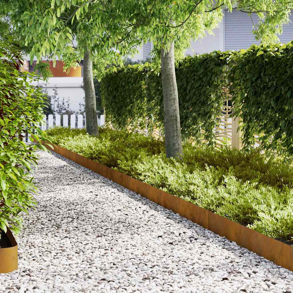 Gjerdekant 10 pcs 100 x 0.05 x 20 cm Cortenstål Rusten