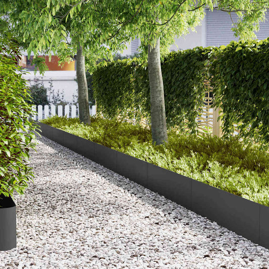 Gjerdekant 10 pcs Svart 100 x 0,05 x 30 cm Kaldvalset stål