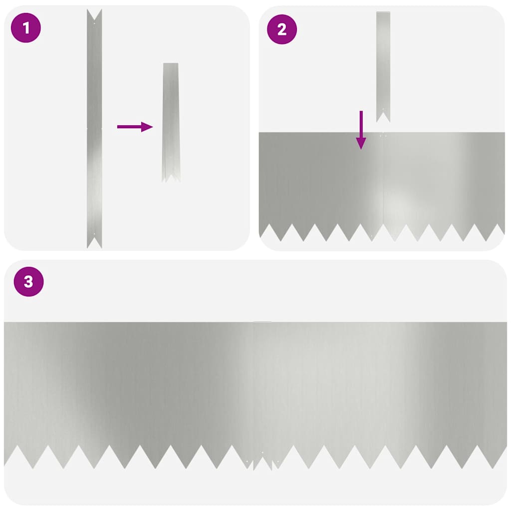Gjerdekant 10 pcs sølv 100 x 0,05 x 30 cm Galvanisert Stål