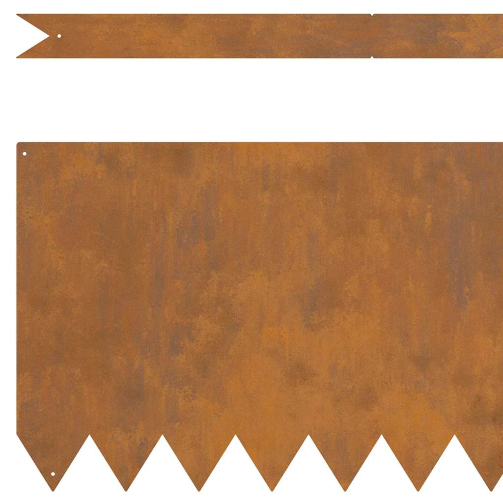 Gjerdekant 20 pcs Rusten 100 x 0,05 x 30 cm Cortenstål