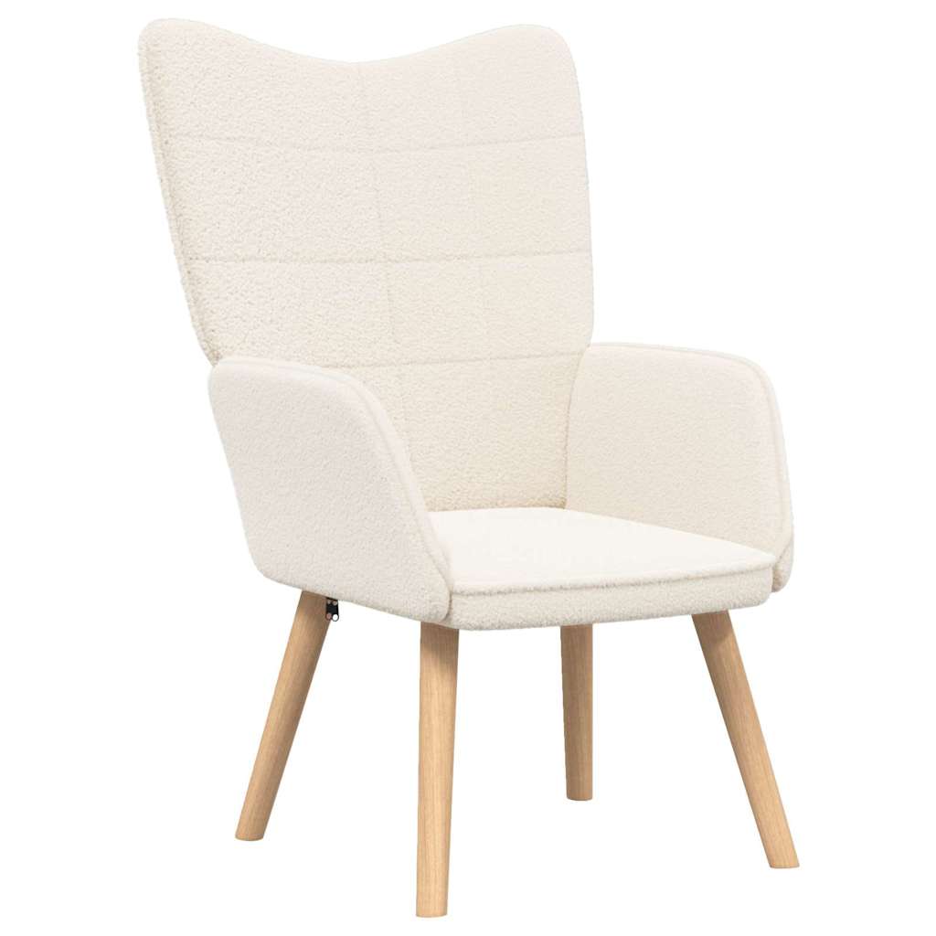 Avslappende stol Krem 62 x 67 x 95.5 cm stoff
