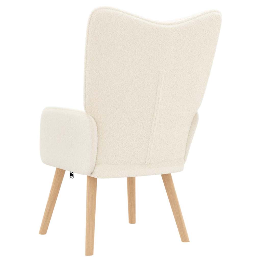 Avslappende stol Krem 62 x 67 x 95.5 cm stoff
