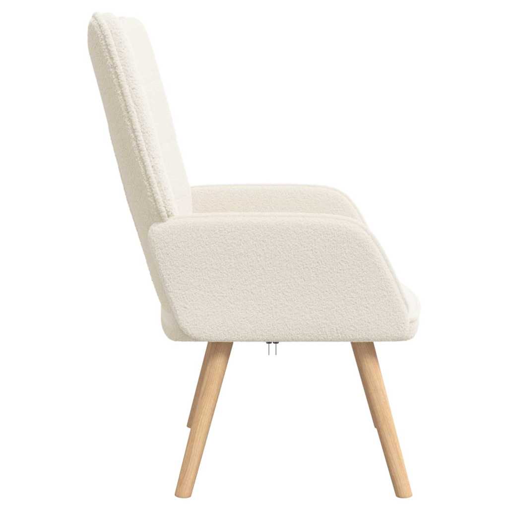 Avslappende stol Krem 62 x 67 x 95.5 cm stoff