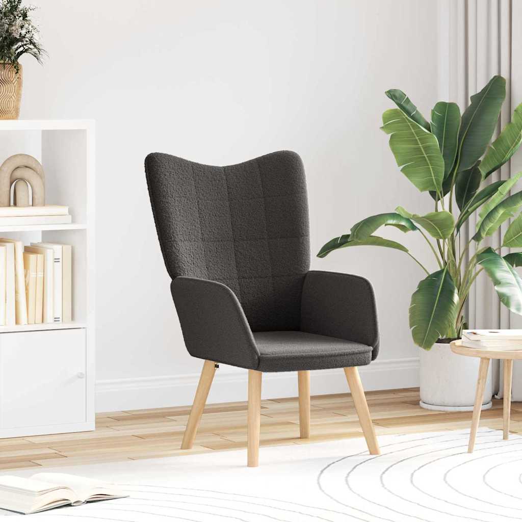 Avslappende stol Mørke grå 62 x 67 x 95.5 cm stoff