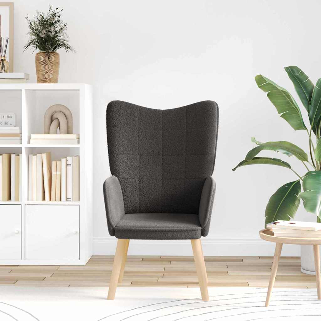 Avslappende stol Mørke grå 62 x 67 x 95.5 cm stoff