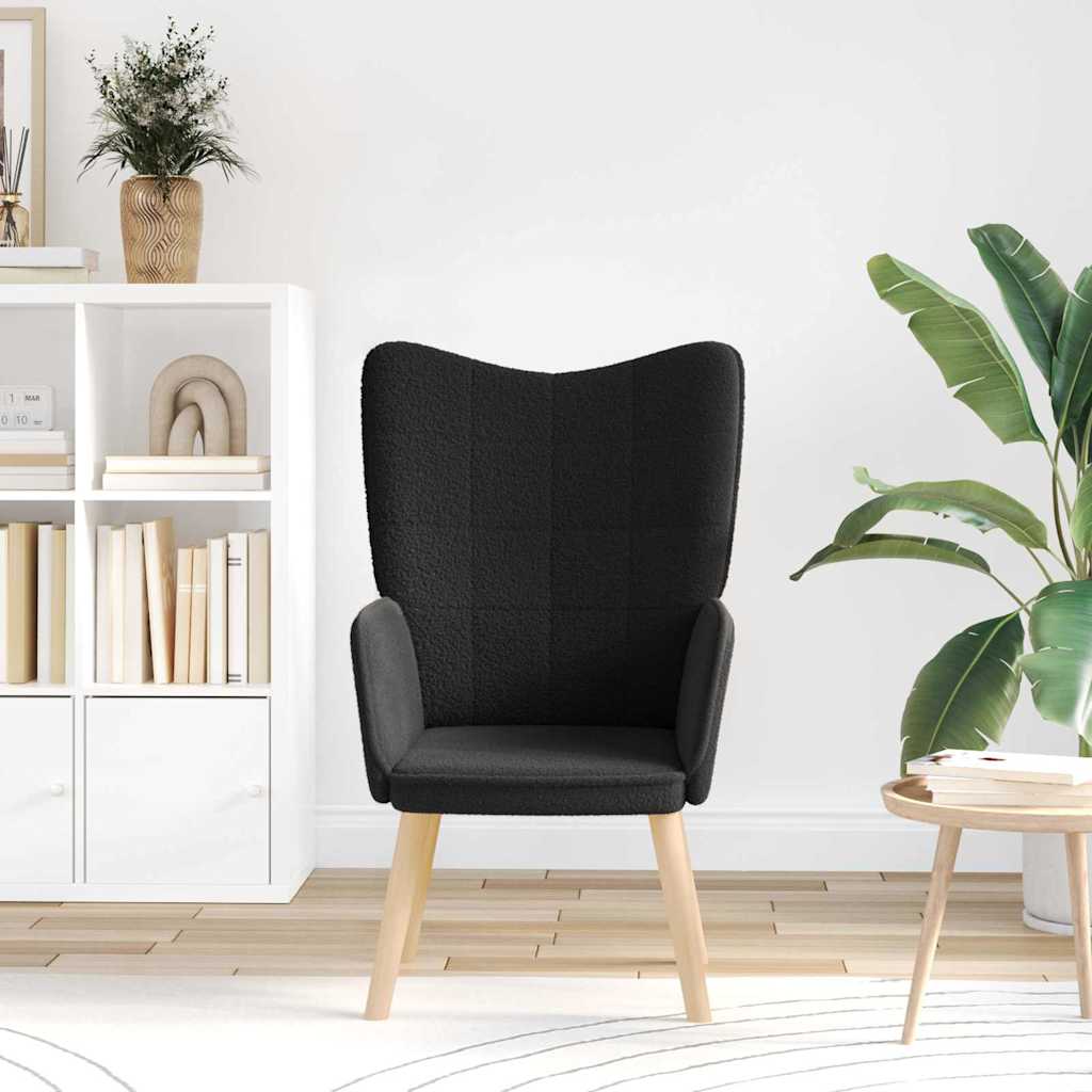 Avslappende stol Svart 62 x 67 x 95.5 cm stoff