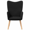 Avslappende stol Svart 62 x 67 x 95.5 cm stoff
