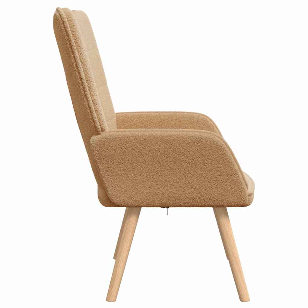 Avslappende stol Beige 62 x 67 x 95.5 cm stoff