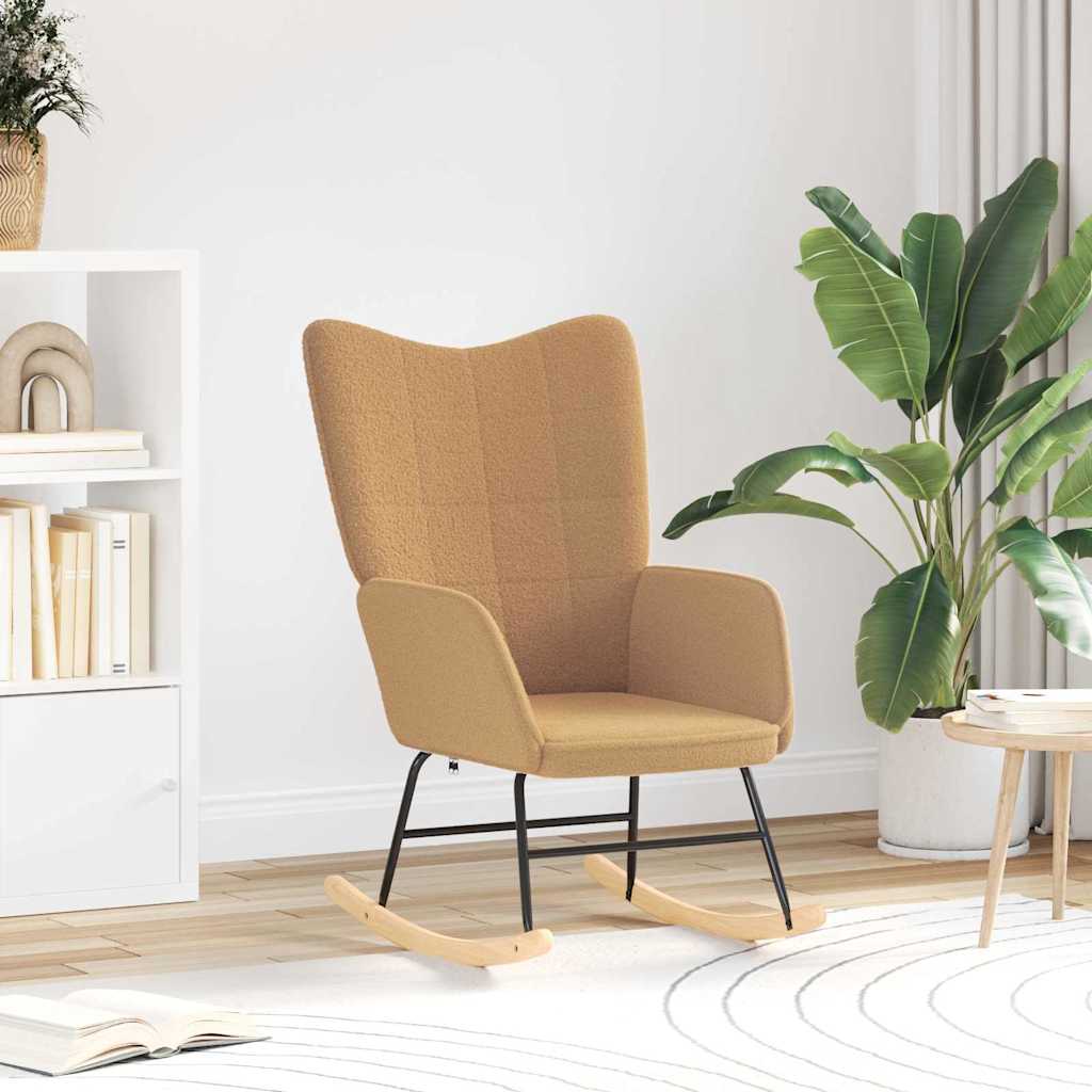 Avslappende stol Beige 61 x 78 x 98 cm stoff