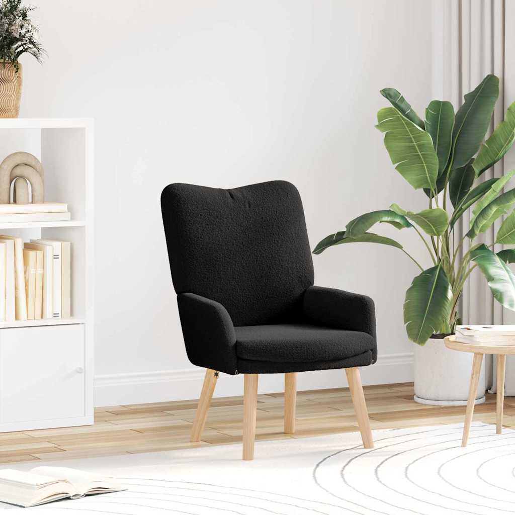 Avslappende stol Svart 63 x 67 x 94 cm stoff