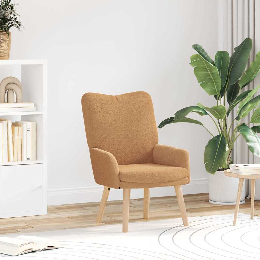 Avslappende stol Beige 63 x 67 x 94 cm stoff