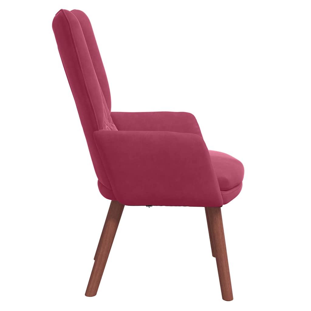 Avslappende stol Vinrød 63 x 67 x 94 cm Fløyel