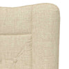 Avslappende stol Krem 63 x 67 x 94 cm stoff
