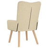 Avslappende stol Krem 63 x 67 x 94 cm stoff