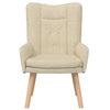Avslappende stol Krem 63 x 67 x 94 cm stoff