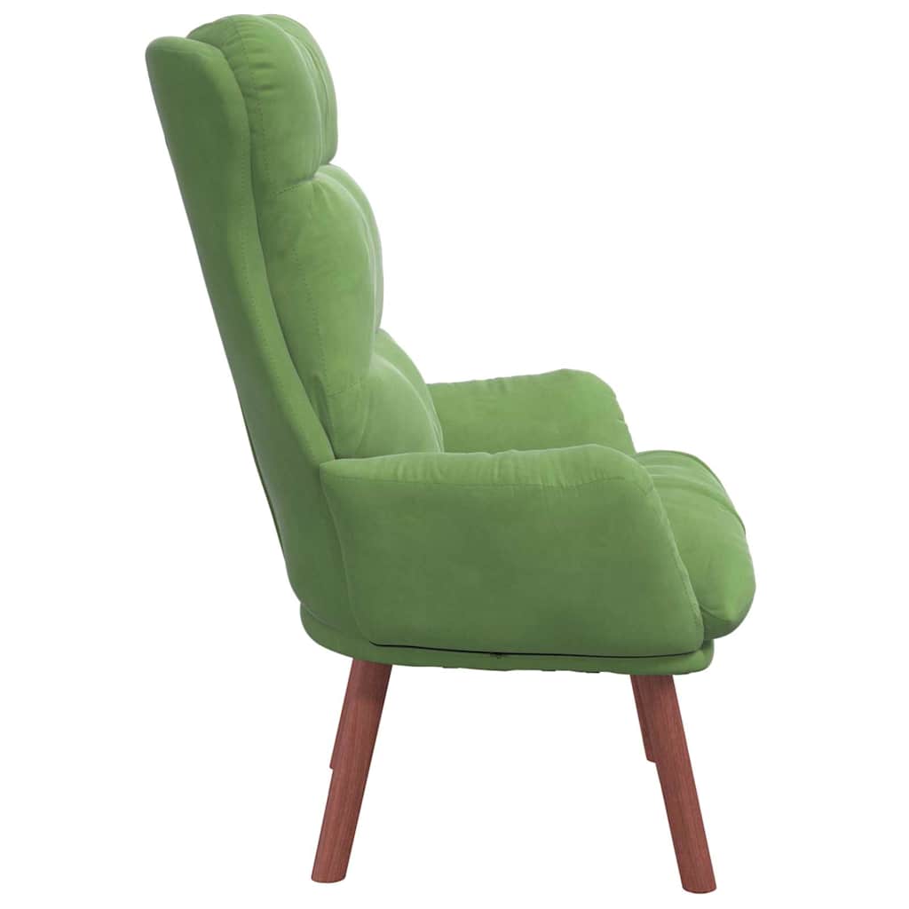 Avslappende stol Lysegrønn 69 x 74 x 93 cm Fløyel