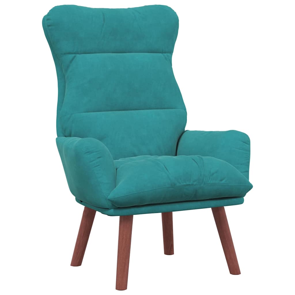 Avslappende stol Turkis 69 x 74 x 93 cm Fløyel