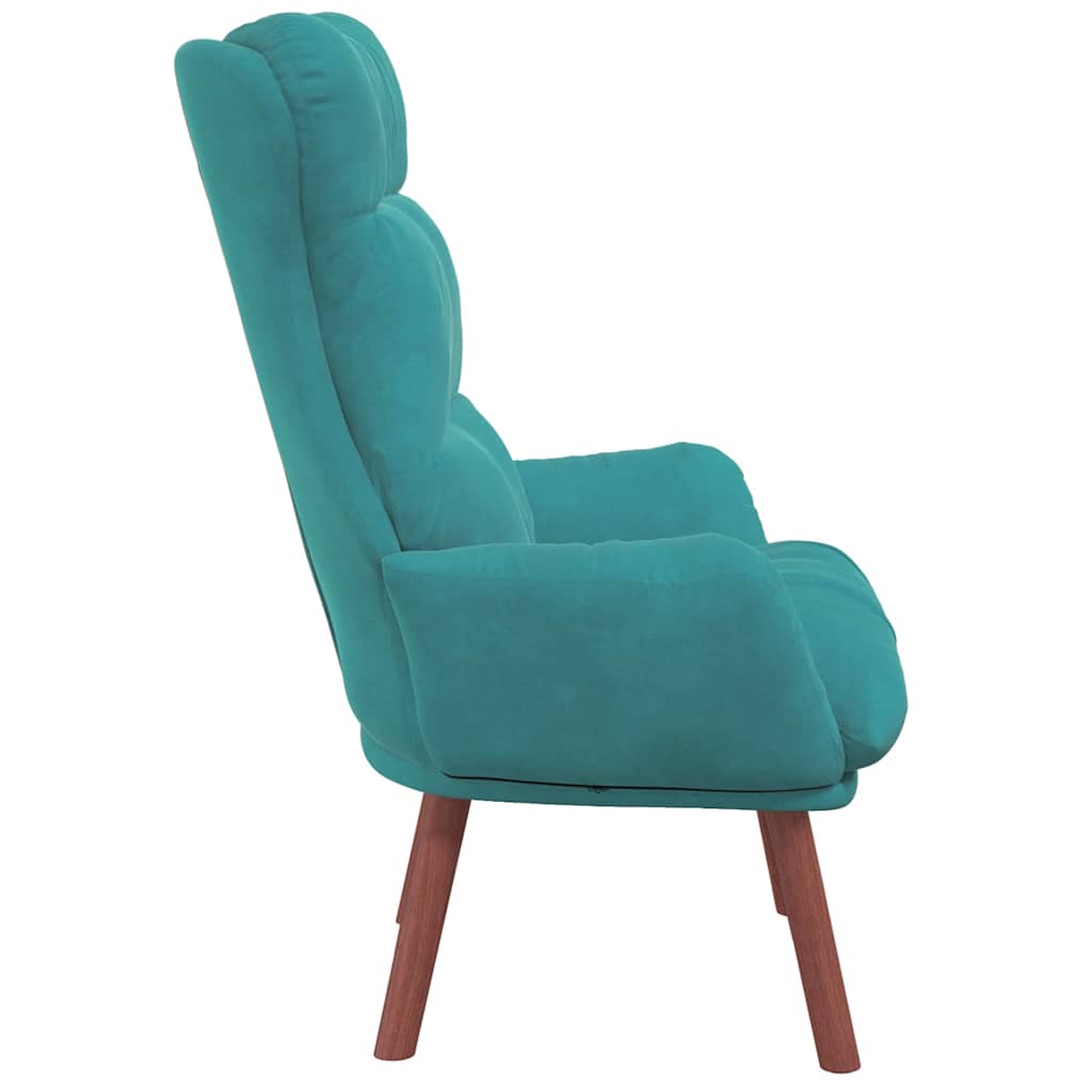 Avslappende stol Turkis 69 x 74 x 93 cm Fløyel