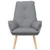 Avslappende stol Lysegrå 69 x 74 x 93 cm stoff