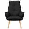 Avslappende stol Svart 69 x 74 x 93 cm stoff