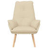 Avslappende stol Krem 69 x 74 x 93 cm stoff