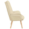 Avslappende stol Krem 69 x 74 x 93 cm stoff