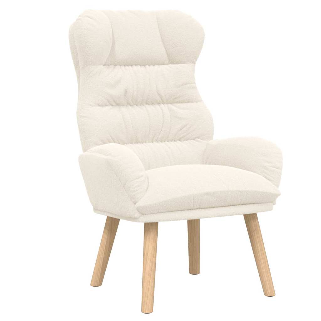 Avslappende stol Krem 69 x 74 x 93 cm stoff
