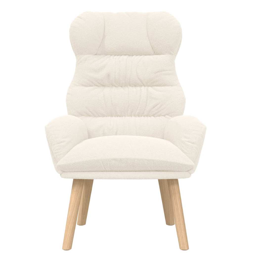 Avslappende stol Krem 69 x 74 x 93 cm stoff