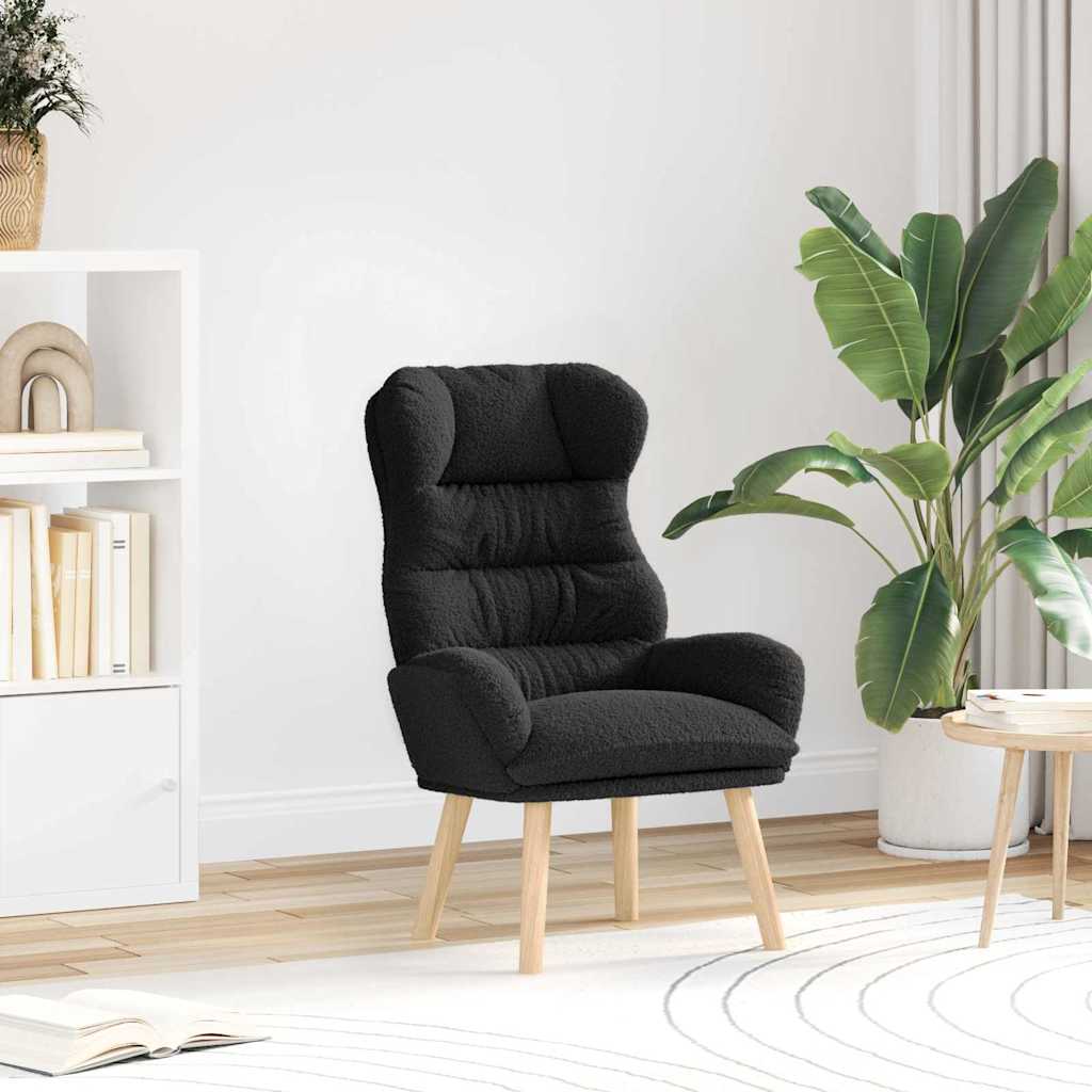 Avslappende stol Svart 69 x 74 x 93 cm stoff
