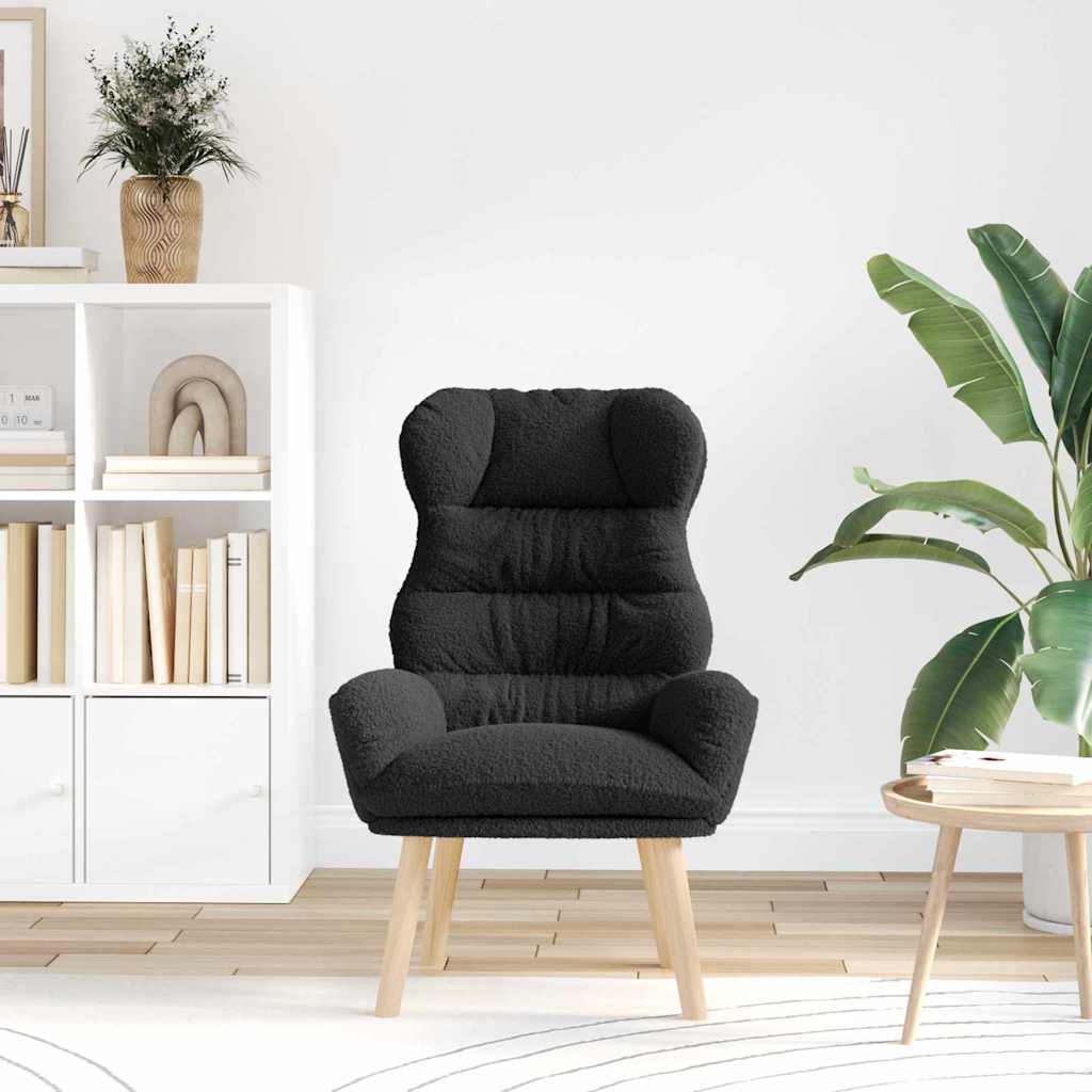 Avslappende stol Svart 69 x 74 x 93 cm stoff