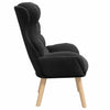 Avslappende stol Svart 69 x 74 x 93 cm stoff