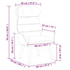 Avslappende stol Svart 69 x 74 x 93 cm stoff