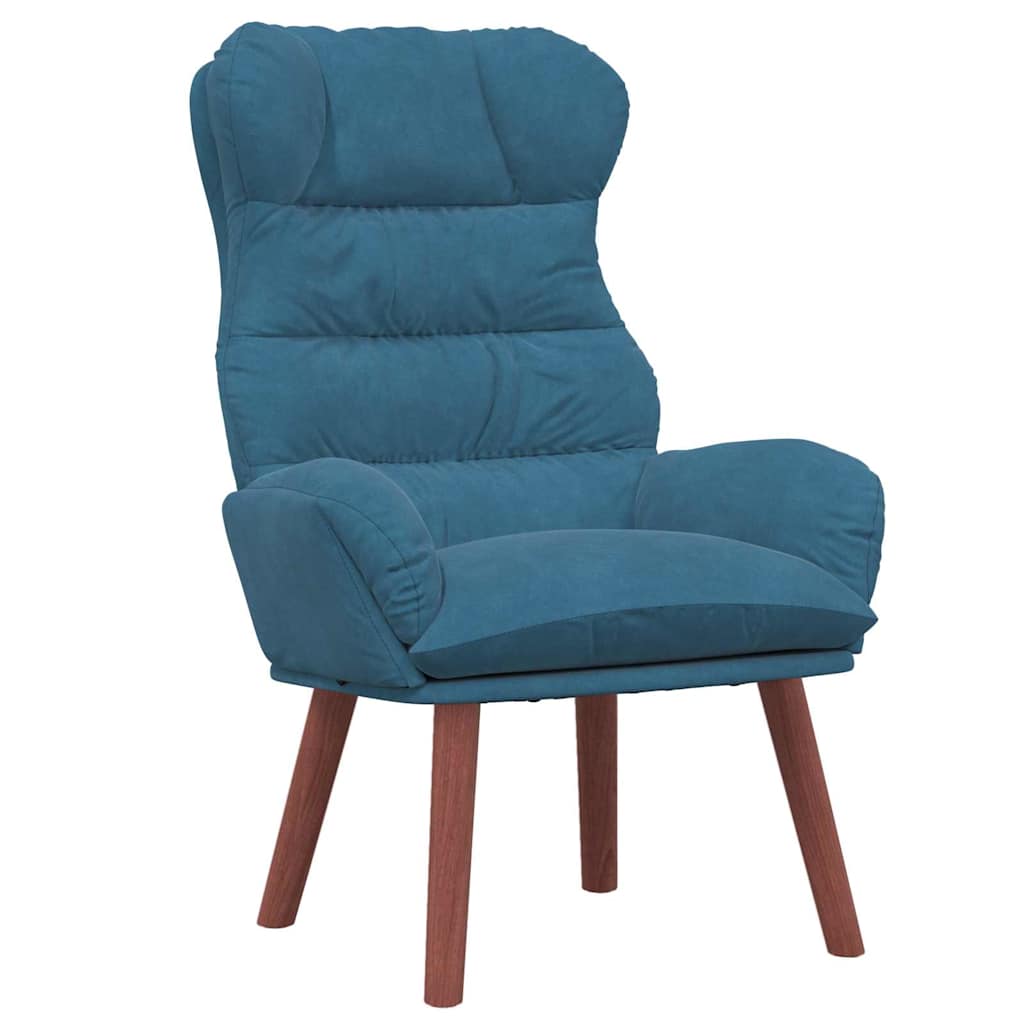 Avslappende stol Blå 69 x 74 x 93 cm Fløyel
