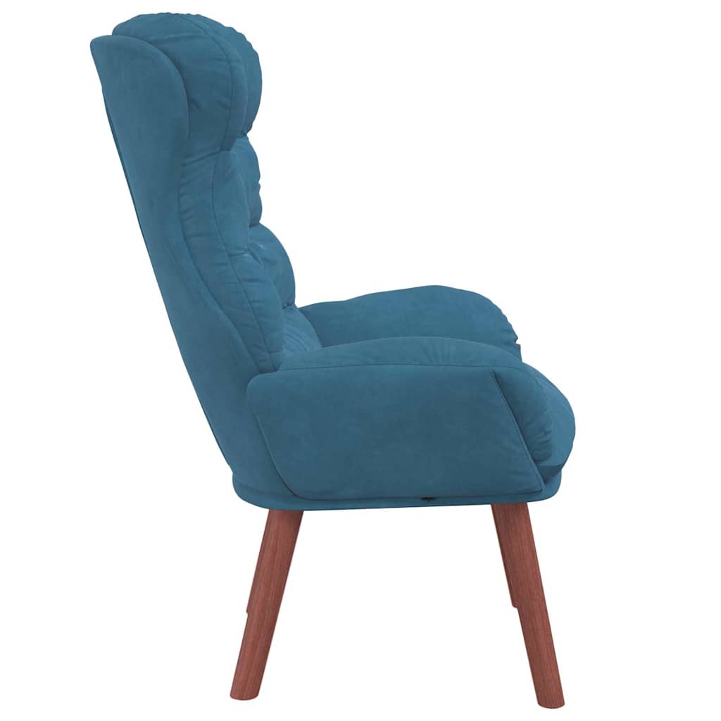 Avslappende stol Blå 69 x 74 x 93 cm Fløyel