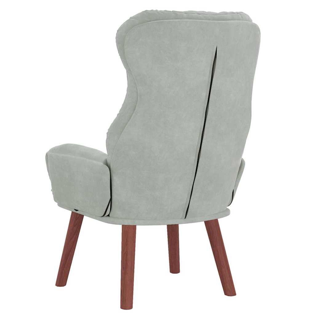 Avslappende stol Lysegrå 69 x 74 x 93 cm Fløyel