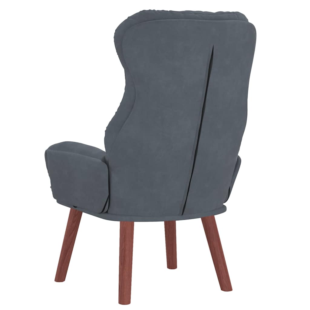 Avslappende stol Mørke grå 69 x 74 x 93 cm Fløyel