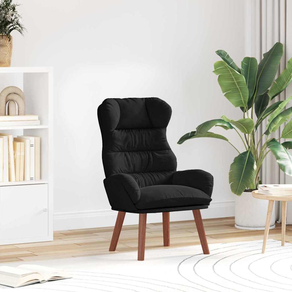 Avslappende stol Svart 69 x 74 x 93 cm Fløyel