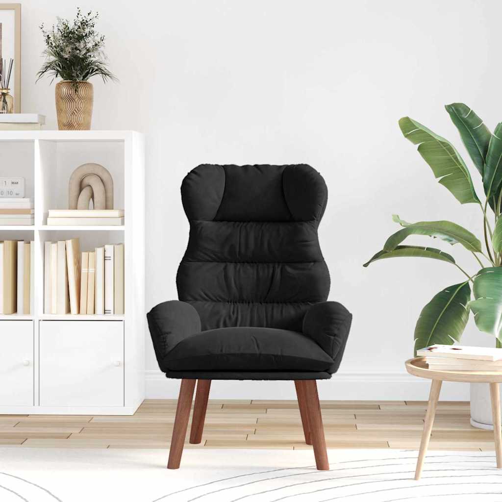Avslappende stol Svart 69 x 74 x 93 cm Fløyel
