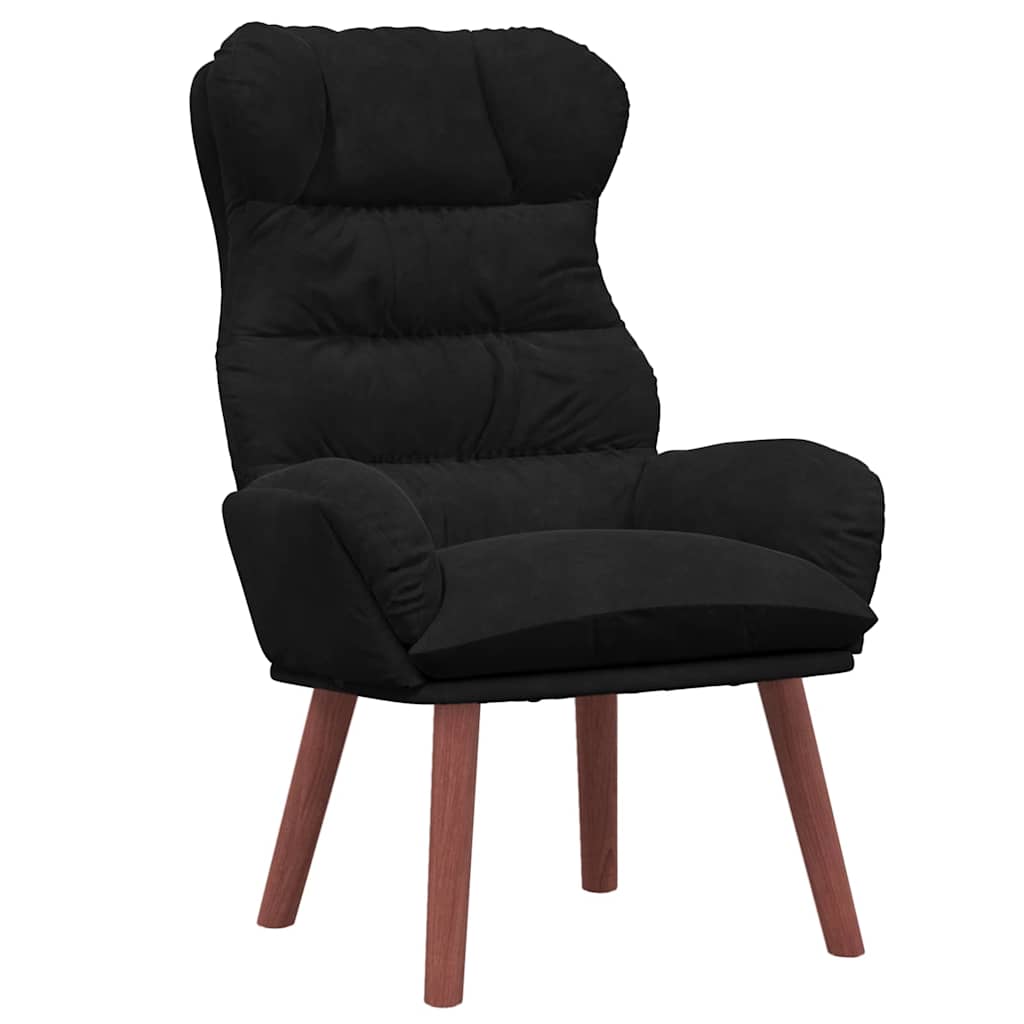 Avslappende stol Svart 69 x 74 x 93 cm Fløyel