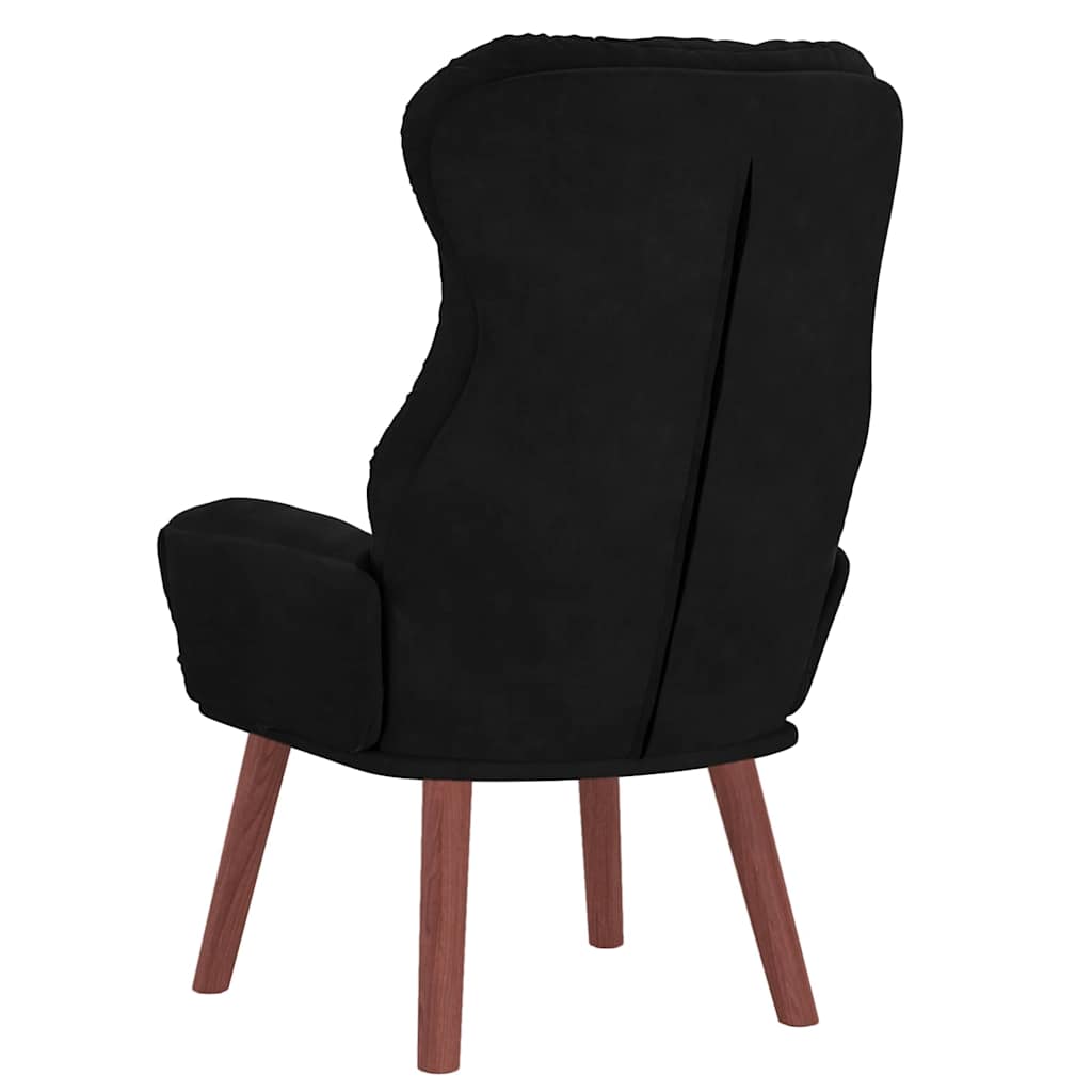 Avslappende stol Svart 69 x 74 x 93 cm Fløyel